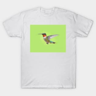 Ruby Throated Hummingbird Male T-Shirt